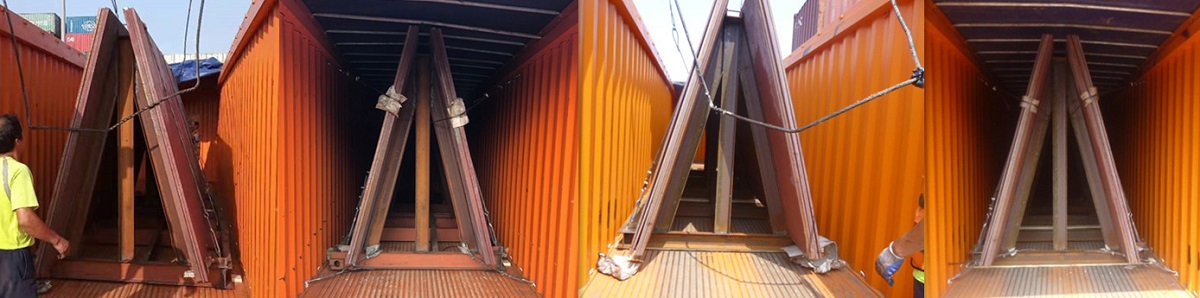 OT CONTAINER LOADING FOR ABS SHIPBUILDING STEEL PLATES